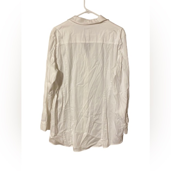 Chicos Additions Button Up Top Size 3 Extra Large XL White Collared Long Sleeve - Picture 15 of 16